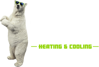 horizontal foulks southern air logo next to a polar bear wearing sunglasses