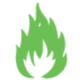 green flame icon