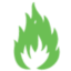 green flame icon